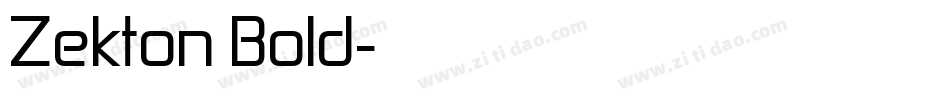 Zekton Bold字体转换